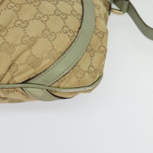 GUCCI GG Canvas Shoulder Bag Beige Gold - Picture 3 of 12
